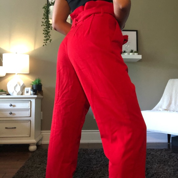 Bright red H&M trousers - Picture 2 of 4